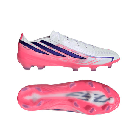 adidas F50 Hyperfast Pro Firm Ground Men's Soccer Cleats - White/Purple