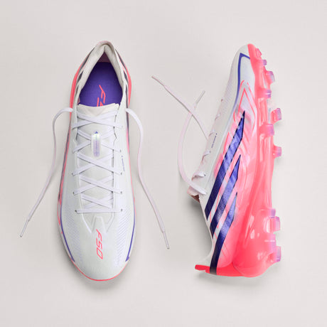 adidas F50 Hyperfast Pro Firm Ground Men's Soccer Cleats - White/Purple