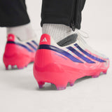 adidas F50 Hyperfast Pro Firm Ground Men's Soccer Cleats - White/Purple