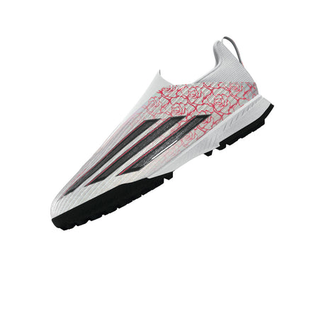 adidas F50 League Laceless TF Turf Youth Soccer Cleats - White/Black/Red