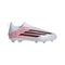 adidas F50 League Laceless FG Firm Ground Youth Soccer Cleats - White/Black/Red