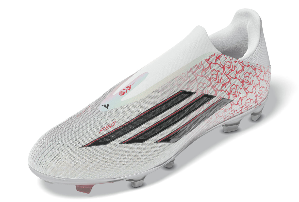 adidas F50 League Laceless FG/MG Firm Ground/Multi Ground Men's Soccer Cleats - White/Black/Red