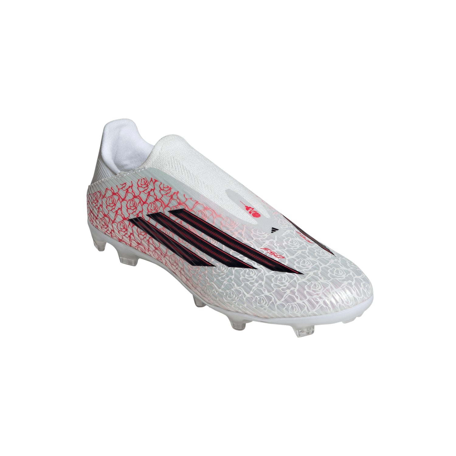 adidas F50 League Laceless FG/MG Firm Ground/Multi Ground Men's Soccer Cleats - White/Black/Red