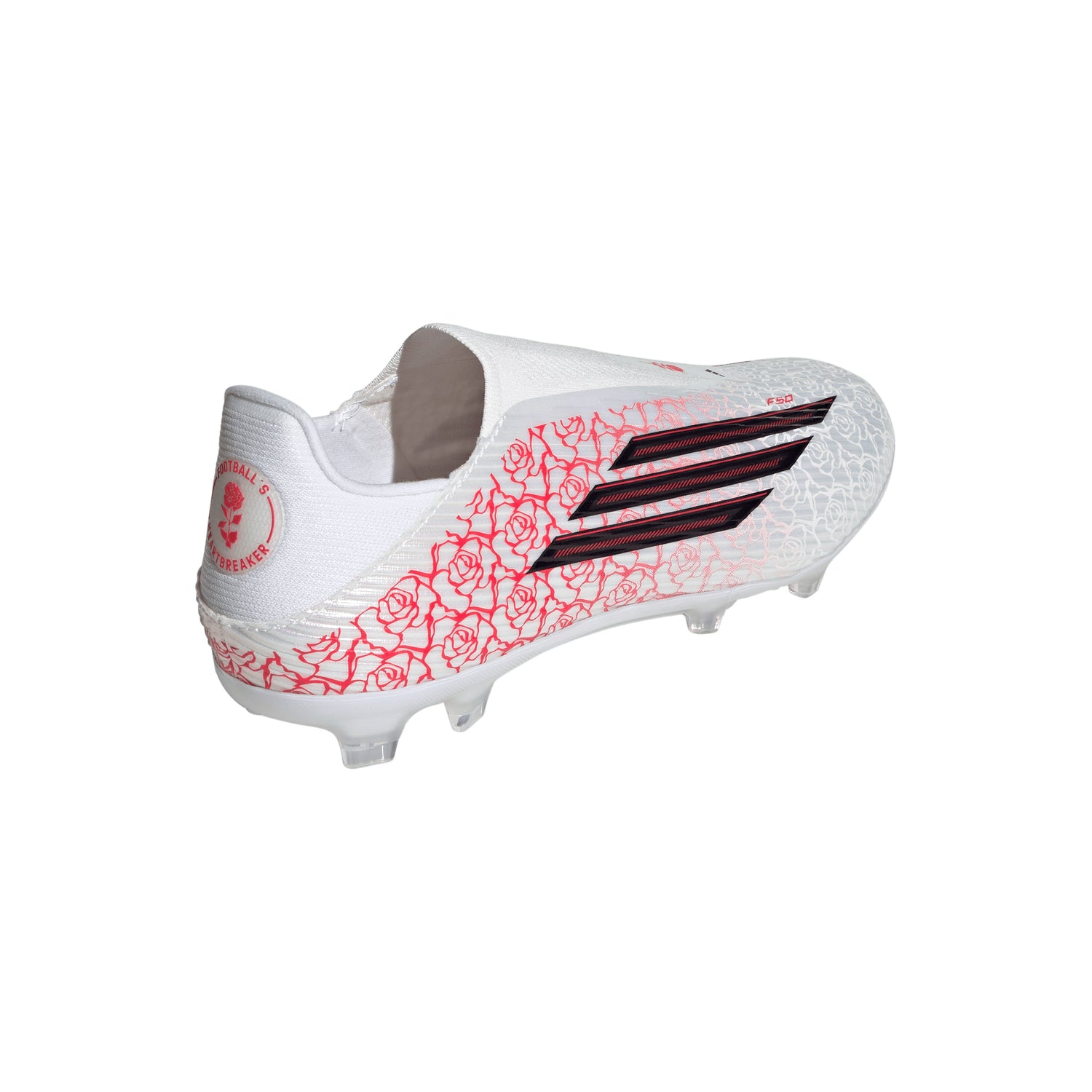 adidas F50 League Laceless FG/MG Firm Ground/Multi Ground Men's Soccer Cleats - White/Black/Red