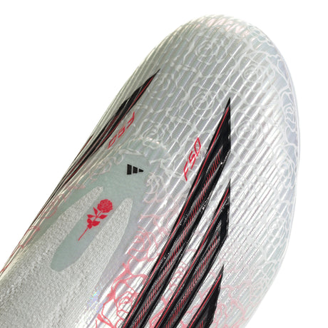 adidas F50 League Laceless FG/MG Firm Ground/Multi Ground Men's Soccer Cleats - White/Black/Red