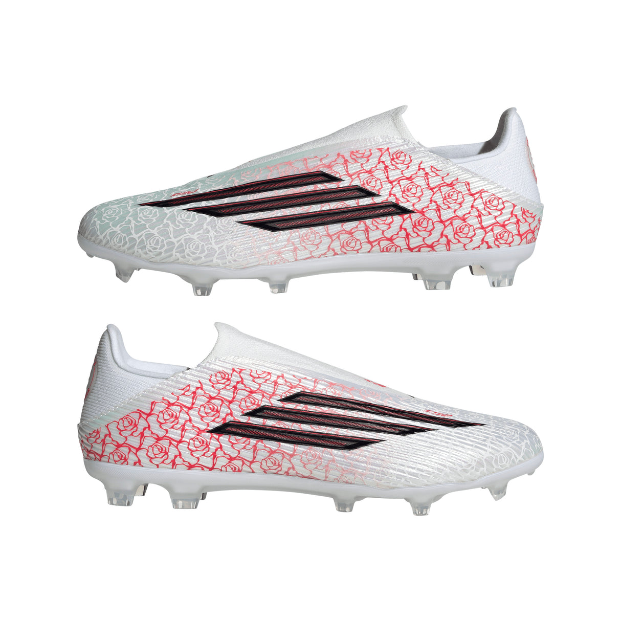 adidas F50 League Laceless FG/MG Firm Ground/Multi Ground Men's Soccer Cleats - White/Black/Red
