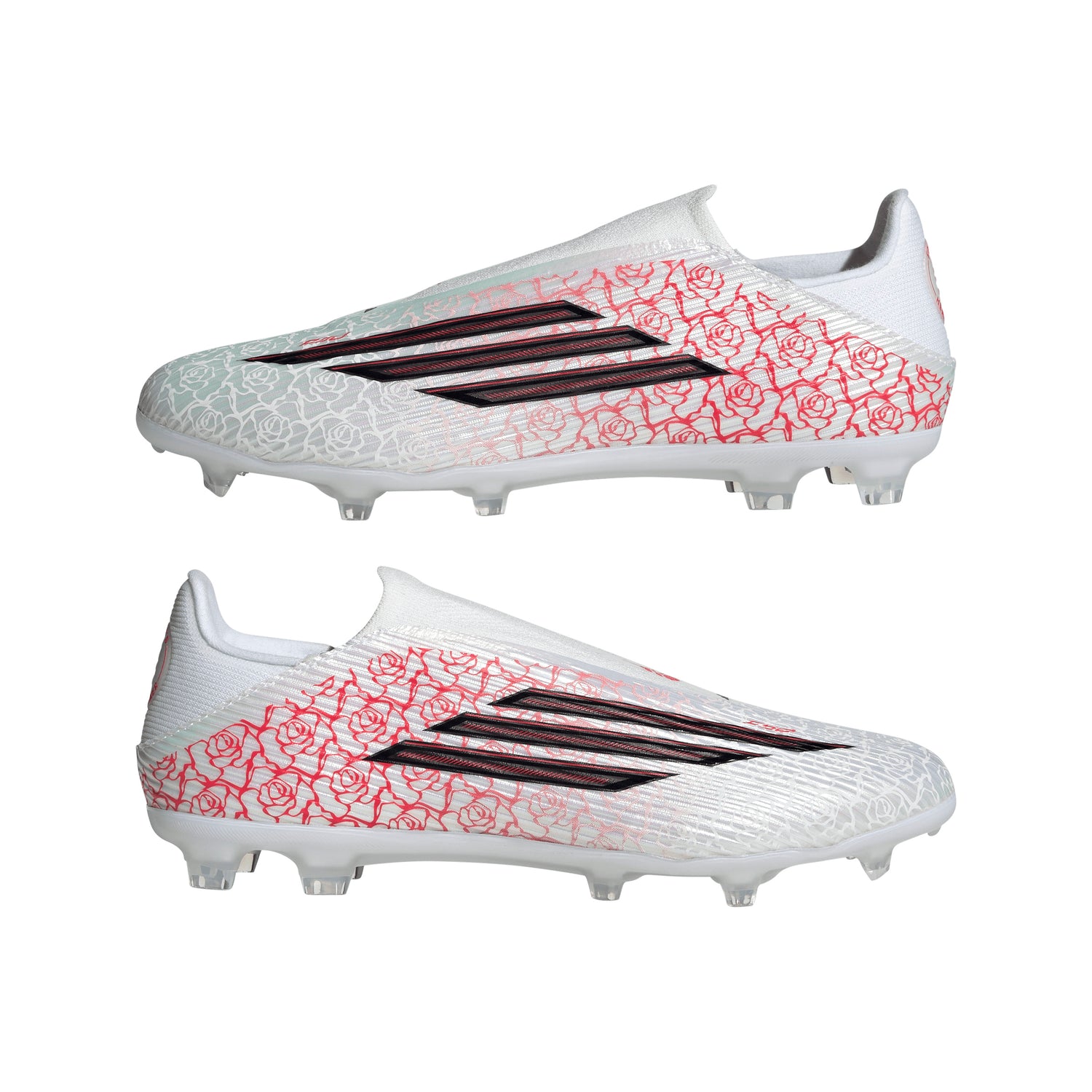 adidas F50 League Laceless FG/MG Firm Ground/Multi Ground Men's Soccer Cleats - White/Black/Red