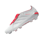 adidas Predator Elite Fold-Over Tongue FG Firm Ground David Beckham Men's Soccer Cleats - White/Silver/Red