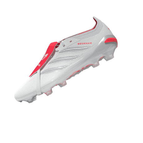 adidas Predator Elite Fold-Over Tongue FG Firm Ground David Beckham Men's Soccer Cleats - White/Silver/Red