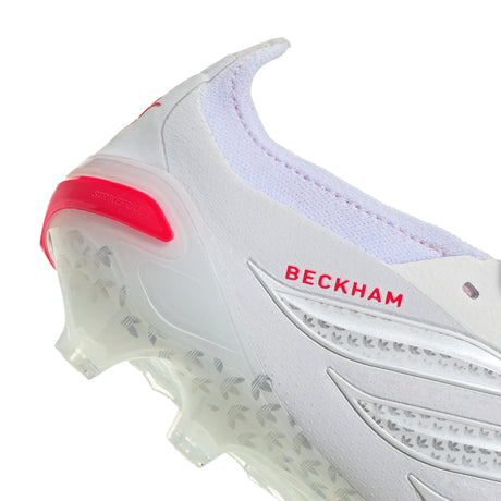 adidas Predator Elite Fold-Over Tongue FG Firm Ground David Beckham Men's Soccer Cleats - White/Silver/Red