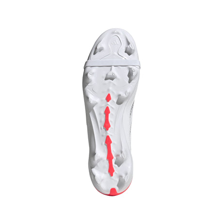 adidas Predator League Fold-Over Tongue FG Firm Ground Men's Soccer Cleats - White/Silver/Red