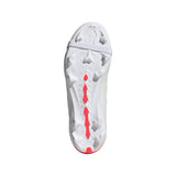 adidas Predator League Fold-Over Tongue Firm Ground Youth Soccer Cleats - White/Silver/Red