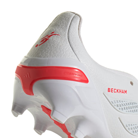 adidas Predator League Fold-Over Tongue Firm Ground Youth Soccer Cleats - White/Silver/Red