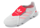 adidas Predator League Fold-Over Tongue Firm Ground Youth Soccer Cleats - White/Silver/Red
