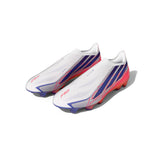 adidas F50 Hyperfast Elite Laceless Firm Ground Men's Soccer Cleats - White/Purple
