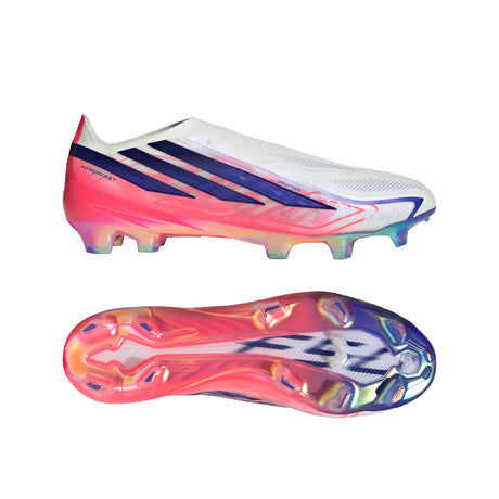 adidas F50 Hyperfast Elite Laceless Firm Ground Men's Soccer Cleats - White/Purple