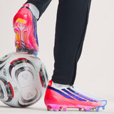 adidas F50 Hyperfast Elite Laceless Firm Ground Men's Soccer Cleats - White/Purple
