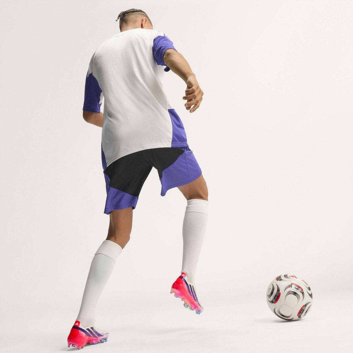 adidas F50 Hyperfast Elite Laceless Firm Ground Men's Soccer Cleats - White/Purple