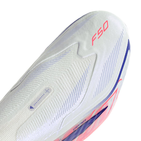 adidas F50 Hyperfast Elite Laceless Firm Ground Men's Soccer Cleats - White/Purple