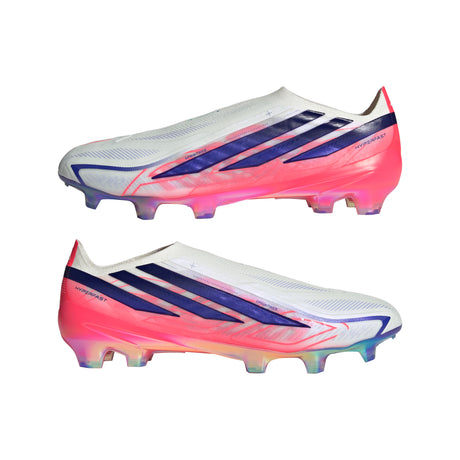 adidas F50 Hyperfast Elite Laceless Firm Ground Men's Soccer Cleats - White/Purple