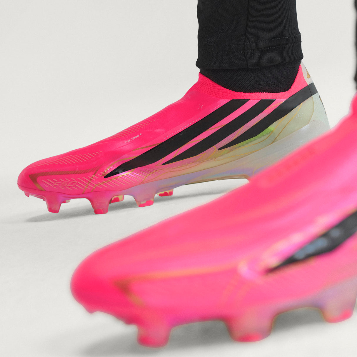 adidas F50 Hyperfast Elite Laceless Firm Ground Men's Soccer Cleats - Turquesa/Black/Gold