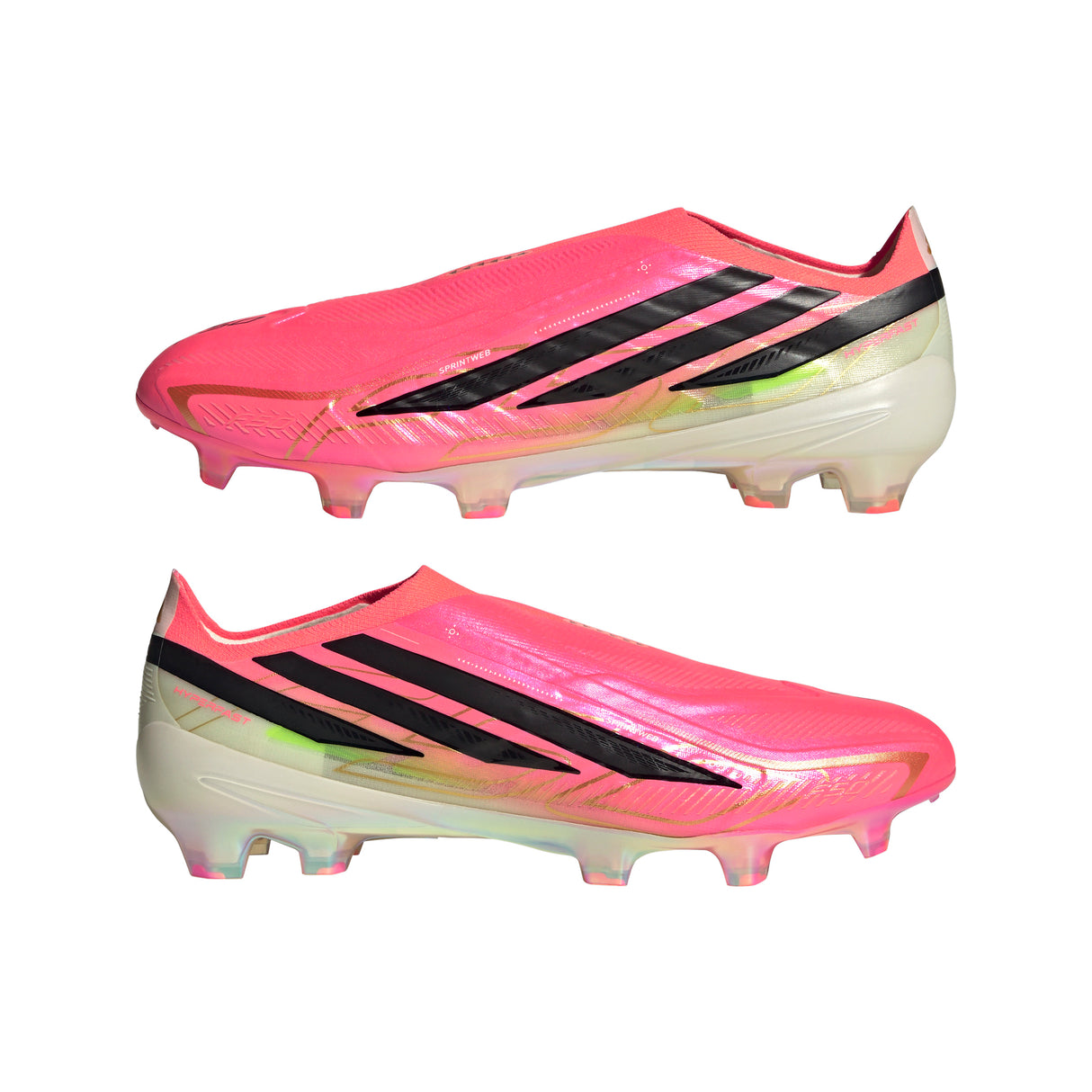 adidas F50 Hyperfast Elite Laceless Firm Ground Men's Soccer Cleats - Turquesa/Black/Gold