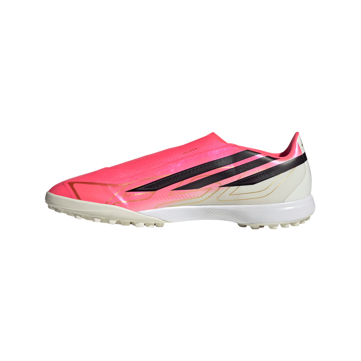 adidas F50 Hyperfast League Laceless Turf  Men's Soccer Cleats - Turquesa/Black/Gold