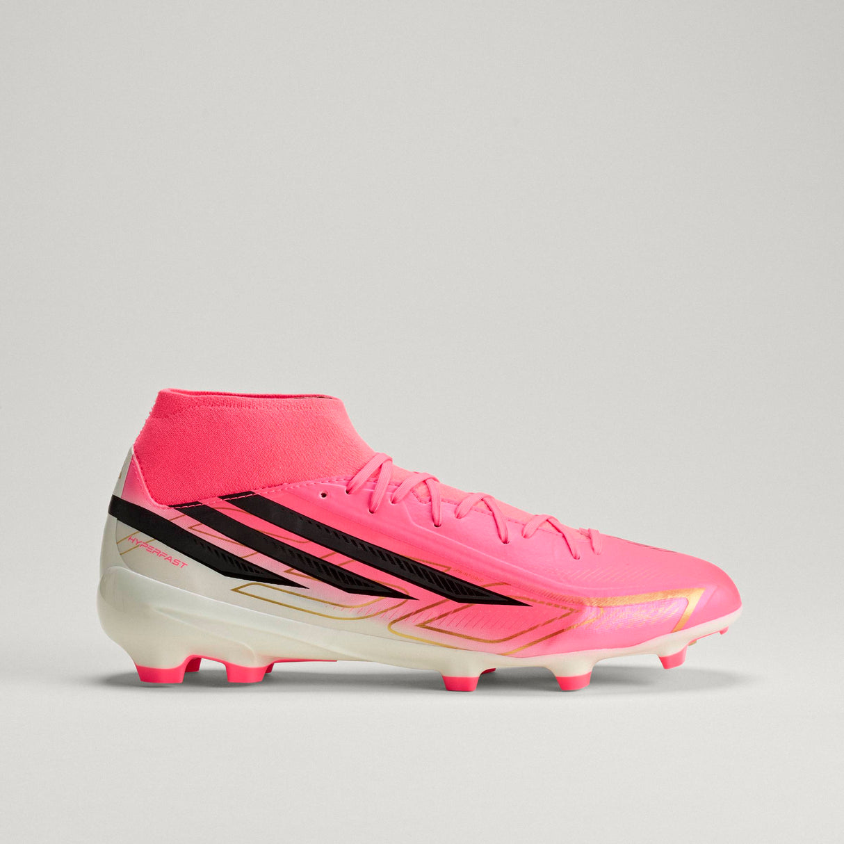 Tacos de Fútbol adidas F50 Hyperfast League para Hombre Terreno Firme - Turquesa/Negro/Dorado