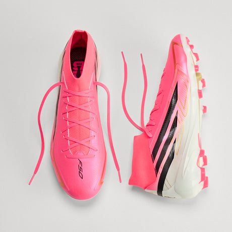 Tacos de Fútbol adidas F50 Hyperfast League para Hombre Terreno Firme - Turquesa/Negro/Dorado