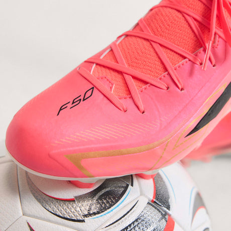 Tacos de Fútbol adidas F50 Hyperfast League para Hombre Terreno Firme - Turquesa/Negro/Dorado