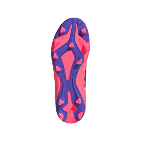 adidas F50 Hyperfast Club Firm Ground / Multi Ground Youth Soccer Cleats - White/Purple