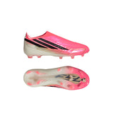 adidas F50 Hyperfast Elite Laceless Firm Ground Youth Soccer Cleats - Turquesa/Black/Gold
