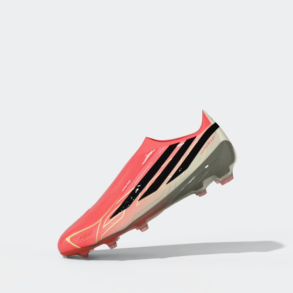 adidas F50 Hyperfast Elite Laceless Firm Ground Youth Soccer Cleats - Turquesa/Black/Gold
