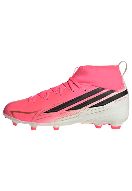adidas F50 Hyperfast League Mid Firm Ground Youth Soccer Cleats -Turquesa/Black/Gold