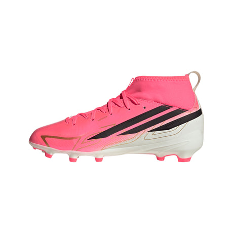 adidas F50 Hyperfast League Mid Firm Ground Youth Soccer Cleats -Turquesa/Black/Gold