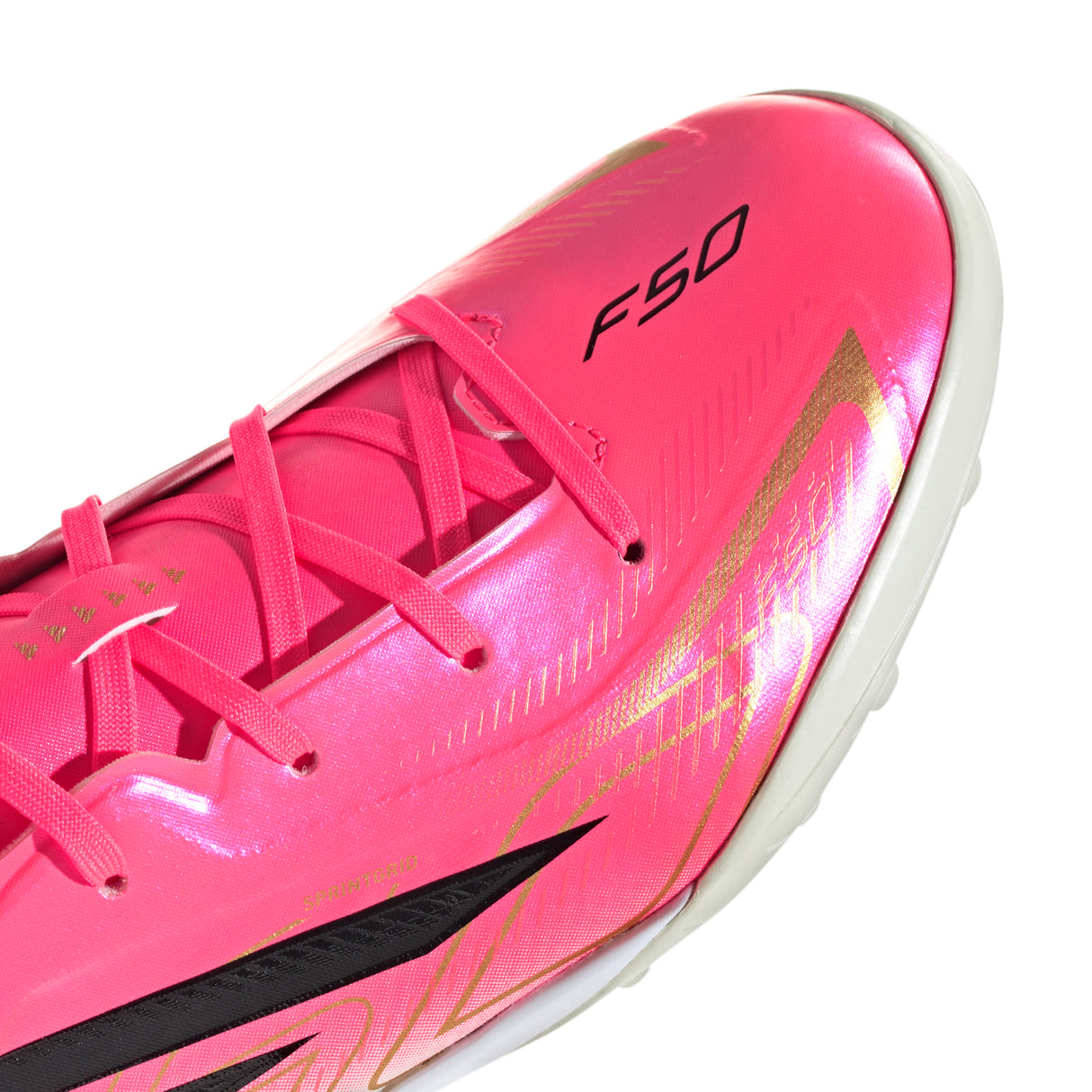 adidas F50 Hyperfast League Turf Youth Soccer Cleats - Turquesa/Black/Gold