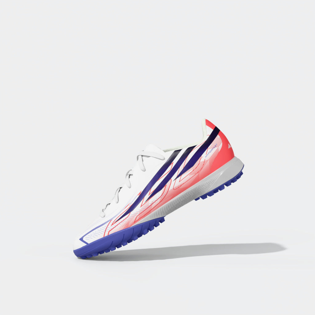 adidas F50 Hyperfast League Turf Youth Soccer Cleats - White/Purple