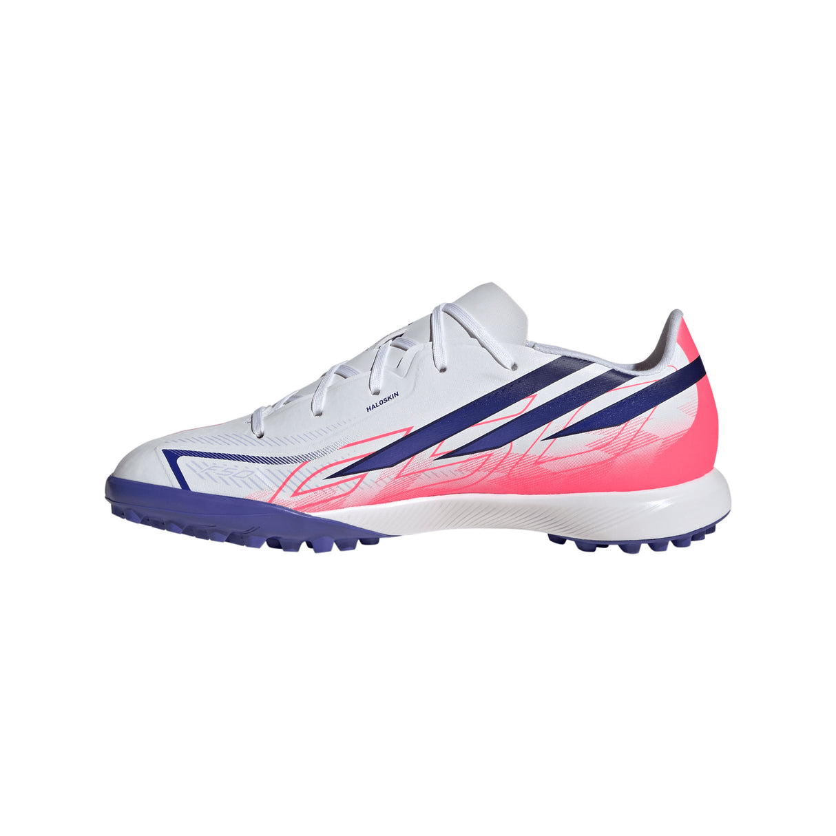 adidas F50 Hyperfast League Turf Youth Soccer Cleats - White/Purple