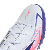 adidas F50 Hyperfast League Turf Youth Soccer Cleats - White/Purple