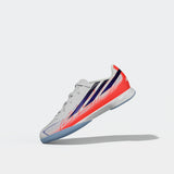 adidas F50 Hyperfast League Indoor Youth Soccer Shoes - White/Purple
