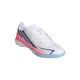 adidas F50 Hyperfast League Indoor Youth Soccer Shoes - White/Purple