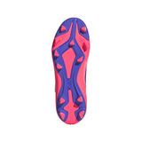 adidas F50 Hyperfast Club Velcro Firm Ground/Multi Ground Youth Soccer Cleats - White/Purple