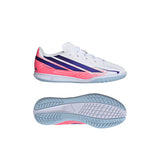 adidas F50 Hyperfast Club Indoor Youth Soccer Shoes - White/Purple