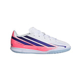 adidas F50 Hyperfast Club Indoor Youth Soccer Shoes - White/Purple