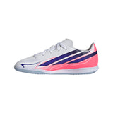 adidas F50 Hyperfast Club Indoor Youth Soccer Shoes - White/Purple