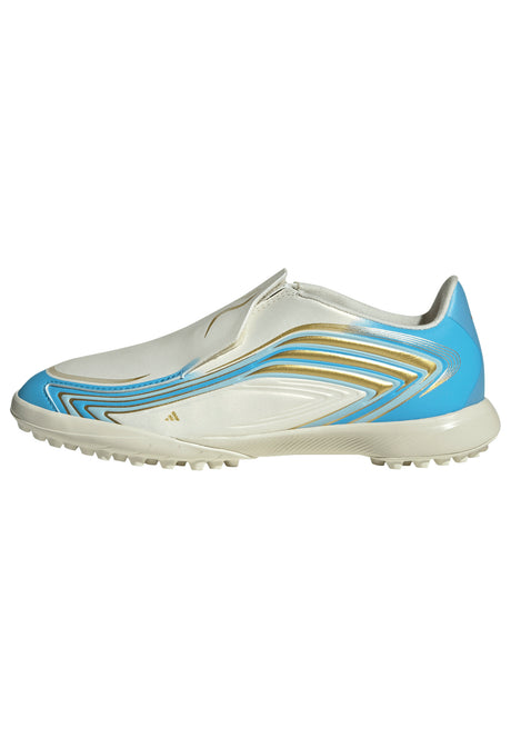 adidas F50 Messi League Laceless TF Turf Youth Soccer Cleats - Blue