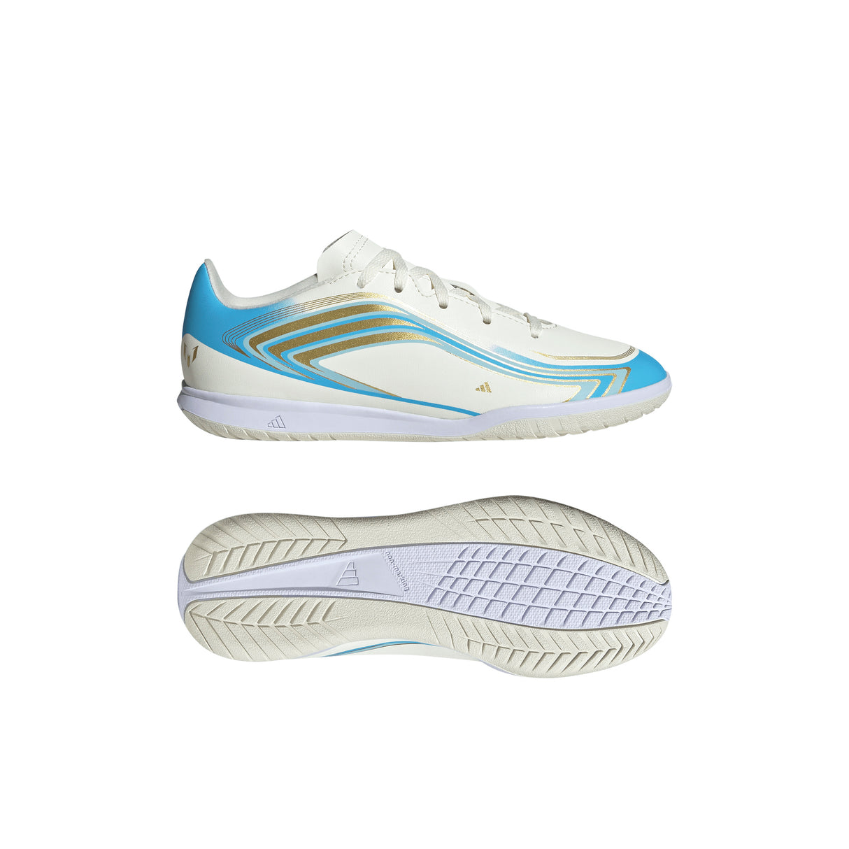 Zapatillas de fútbol sala Adidas F50 Messi Club IN para jóvenes - Azul