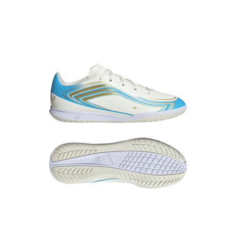 Zapatillas de fútbol sala Adidas F50 Messi Club IN para jóvenes - Azul