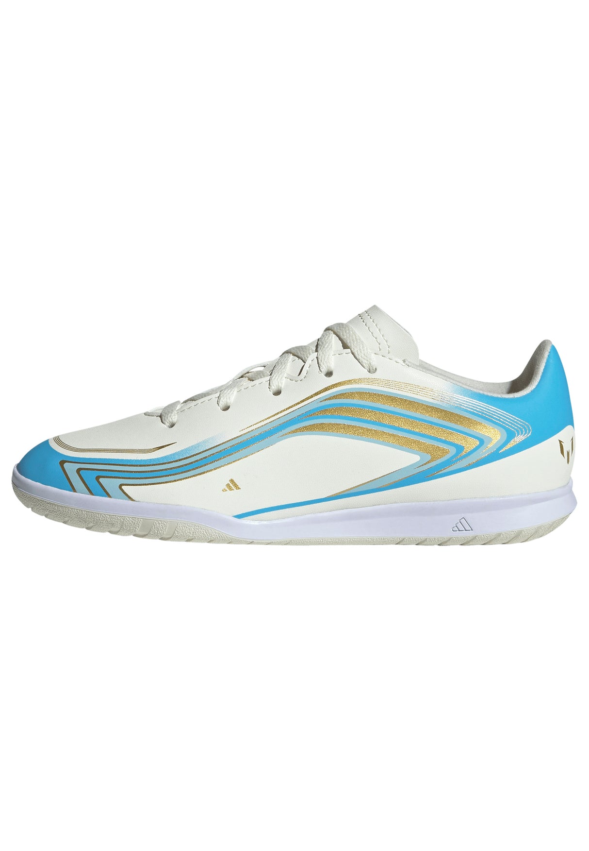 Zapatillas de fútbol sala Adidas F50 Messi Club IN para jóvenes - Azul