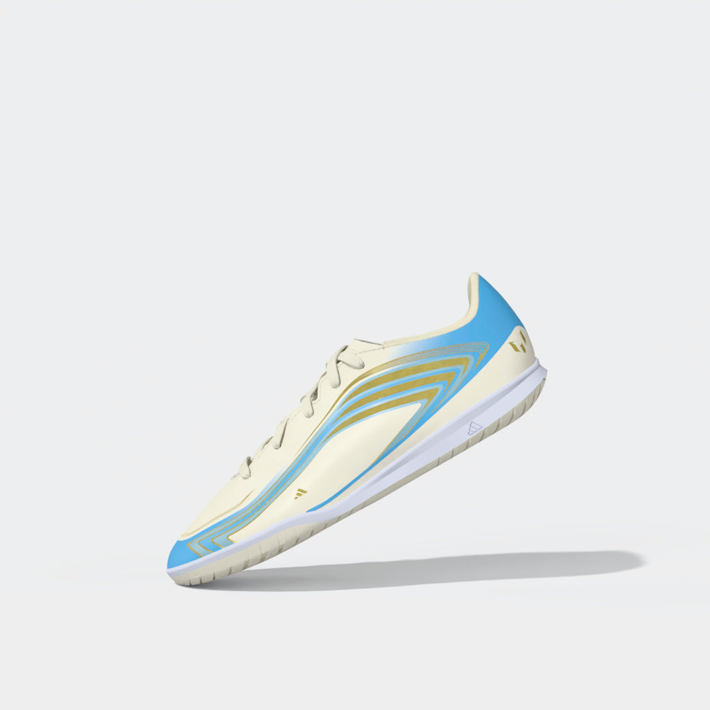 Zapatillas de fútbol sala Adidas F50 Messi Club IN para jóvenes - Azul